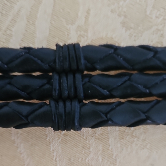 Brighton Black Leather Belt With Silver Buckle - Picture 4 of 11